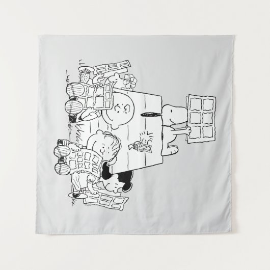 Peanuts Gang Reading Comic Wandteppich (Vorderseite (Horizontal))