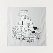 Peanuts Gang Reading Comic Wandteppich (Vorderseite)