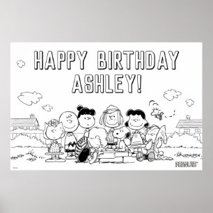 Peanuts Geburtstagsparty Colour Poster