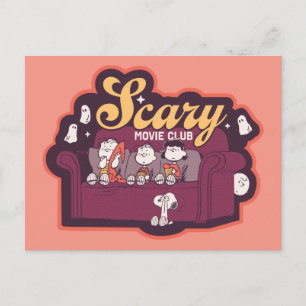 Peanuts Gruselige Filmclub Halloween Couch Postkarte