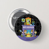 Peanuts Halloween-Geisterhallen Button (Vorne & Hinten)