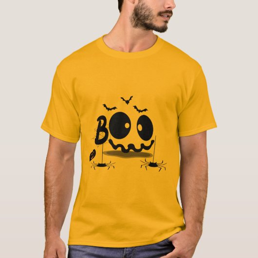 Peanuts Halloween Snoopy Woodstock BOO T-Shirt (Vorderseite)