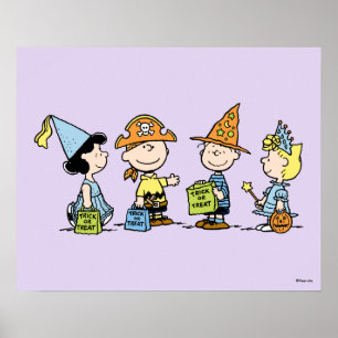 Peanuts Halloween Süßigkeiten oder Saures Poster