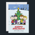Peanuts Happy Holidays | Geben Sie Ihr Foto und Ih Feiertagskarte<br><div class="desc">Senden Sie diese lustige "Peanuts"-Urlaubskarte an Freunde und Familie. Fügen Sie Ihren Namen und Ihr Foto hinzu.</div>