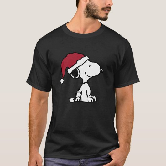 Peanuts Holiday Santa Hat Snoopy T-Shirt (Vorderseite)