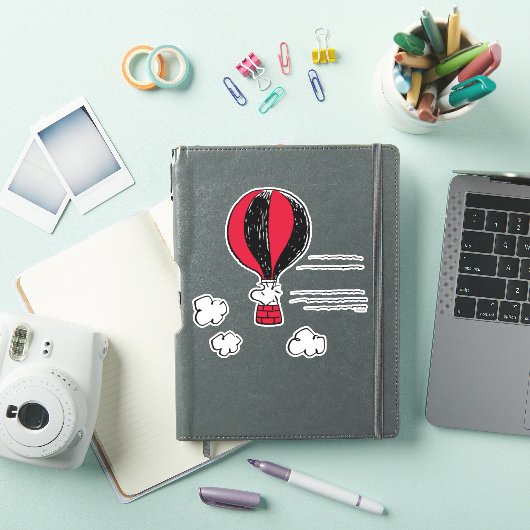 PEANUTS | Holz in Heißluftballon Aufkleber (iPad Hülle)