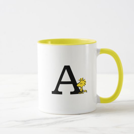 PEANUTS | Holz | Monogramm A Tasse (Rechts)