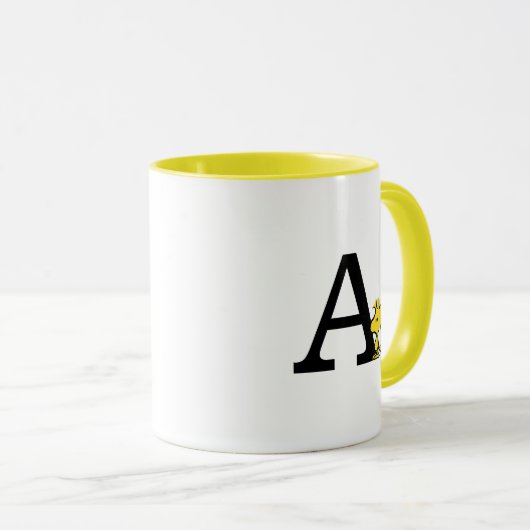PEANUTS | Holz | Monogramm A Tasse (VorderseiteRechts)