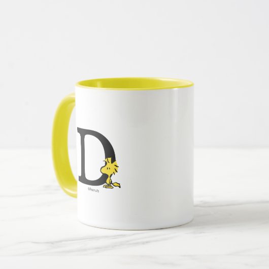 PEANUTS | Holz | Monogramm D Tasse (Vorderseite Links)