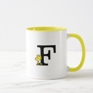 PEANUTS Holz Monogramm F Tasse