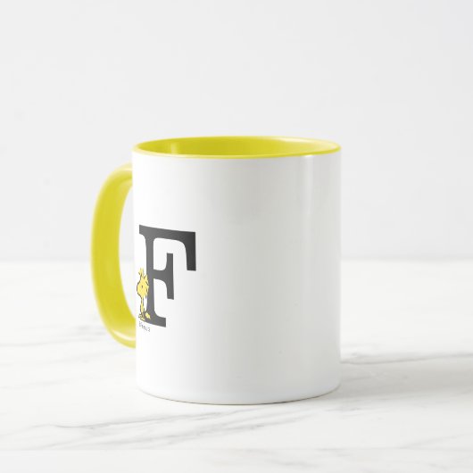 PEANUTS | Holz | Monogramm F Tasse (Vorderseite Links)