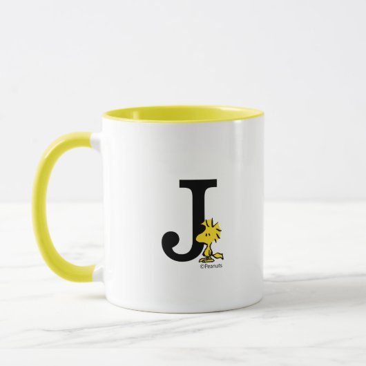 PEANUTS | Holz | Monogramm J Tasse (Links)