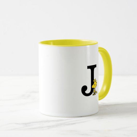 PEANUTS | Holz | Monogramm J Tasse (VorderseiteRechts)