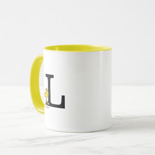 PEANUTS | Holz | Monogramm L Tasse (Vorderseite Links)