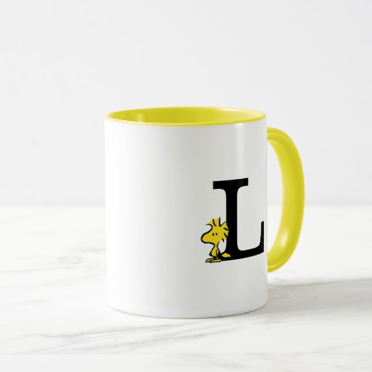 PEANUTS | Holz | Monogramm L Tasse (VorderseiteRechts)