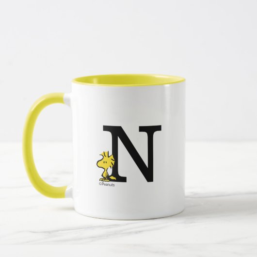 PEANUTS | Holz | Monogramm N Tasse (Links)