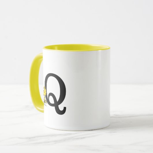 PEANUTS | Holz | Monogramm Q Tasse (Vorderseite Links)