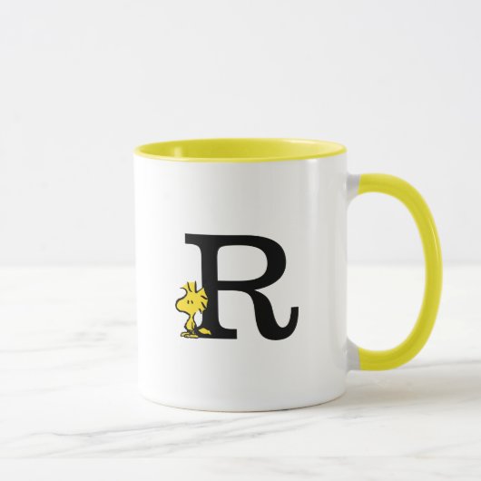 PEANUTS | Holz | Monogramm R Tasse (Rechts)