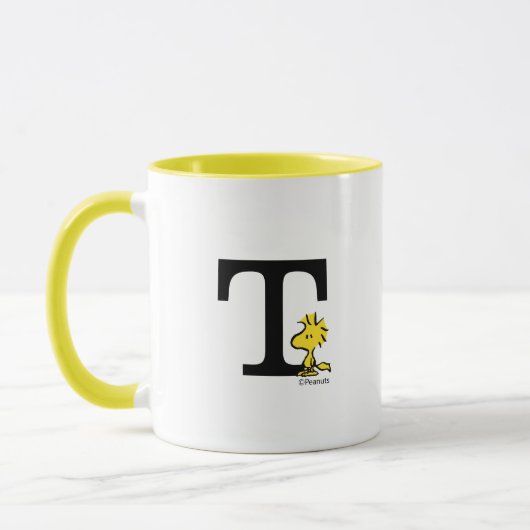 PEANUTS | Holz | Monogramm T Tasse (Links)