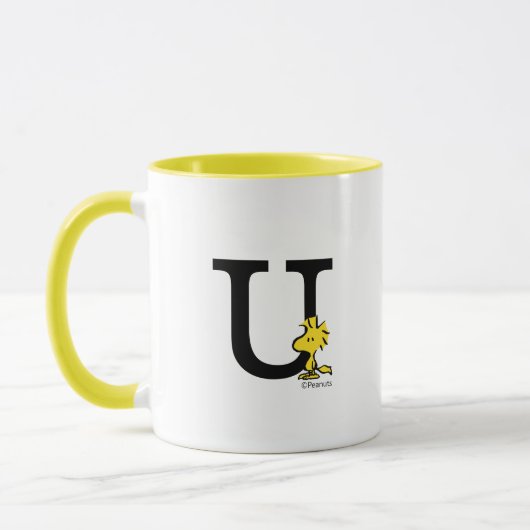 PEANUTS | Holz | Monogramm U Tasse (Links)