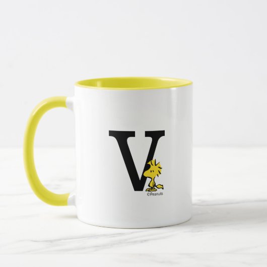 PEANUTS | Holz | Monogramm V Tasse (Links)