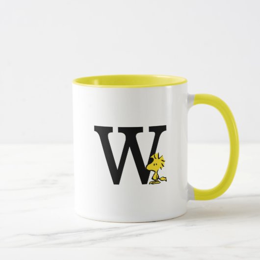PEANUTS | Holz | Monogramm W Tasse (Rechts)