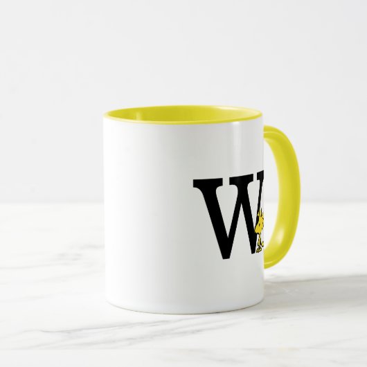 PEANUTS | Holz | Monogramm W Tasse (VorderseiteRechts)