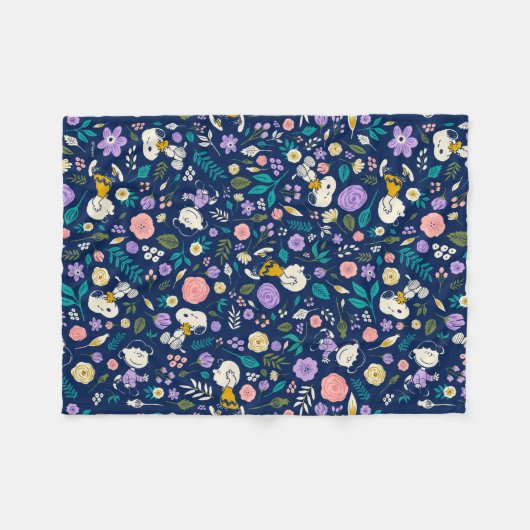 Peanuts In Bloom Pattern Fleecedecke (Vorderseite (Horizontal))