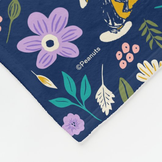 Peanuts In Bloom Pattern Fleecedecke (Ecke)