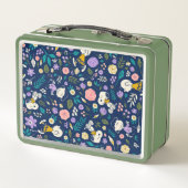 Peanuts In Bloom Pattern Metall Brotdose (Rückseite)