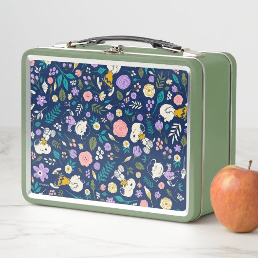 Peanuts In Bloom Pattern Metall Brotdose (Beispiel)