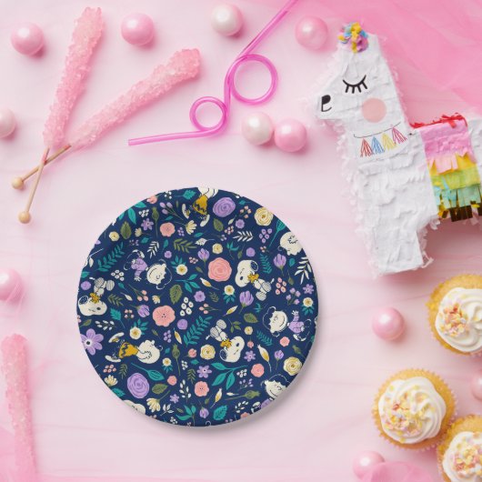 Peanuts In Bloom Pattern Pappteller (Party)