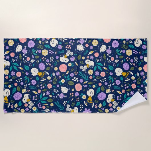 Peanuts In Bloom Pattern Strandtuch (Vorderseite)