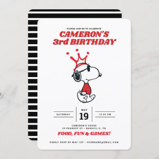 Peanuts Joe Cool Geburtstagseinladung Einladung
