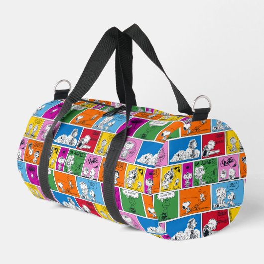 PEANUTS | Klassische Comic-Muster-Leggings Duffle Bag (Linke Seite)