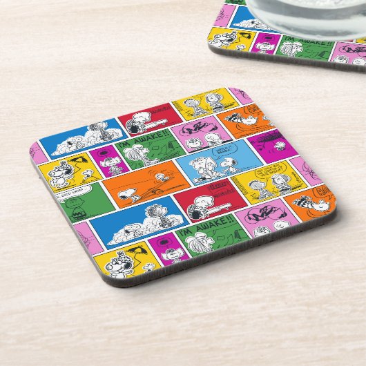 PEANUTS | Klassisches Comic Muster Getränkeuntersetzer (Linke Seite)