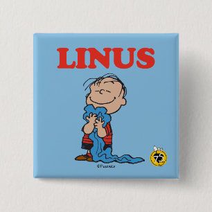 Peanuts Linus-Decke-Lächeln Button