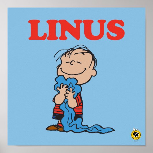 Peanuts | Linus-Decke-Lächeln Poster (Vorne)