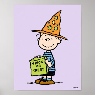 Peanuts Linus Zauberer Süßigkeiten oder Saures Poster