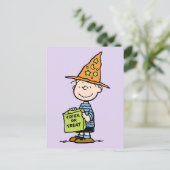 Peanuts Linus Zauberer Süßigkeiten oder Saures Postkarte (Stehend Vorderseite)