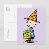 Peanuts Linus Zauberer Süßigkeiten oder Saures Postkarte (Vorne/Hinten)
