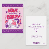 Peanuts | Love Drives Me Crazy Mitteilungskarte (Vorne/Hinten)