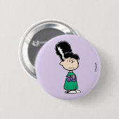 Peanuts Lucy Braut des Frankenstein Halloween Button (Vorne & Hinten)