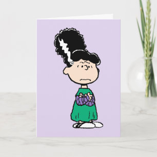 Peanuts Lucy Braut des Frankenstein Halloween Karte