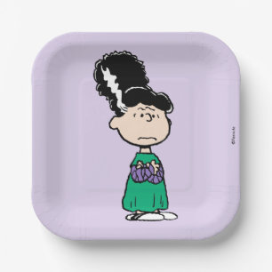 Peanuts Lucy Braut des Frankenstein Halloween Pappteller