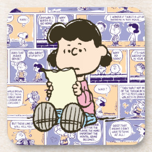Peanuts Lucy Comic Muster Getränkeuntersetzer