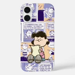 Peanuts Lucy Comic Pattern iPhone 16 Hülle