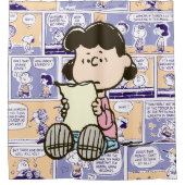Peanuts | Lucy Comic Pattern Duschvorhang (Vorderseite)