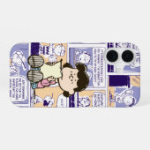 Peanuts | Lucy Comic Pattern iPhone 16 Hülle (Rückseite (Horizontal))