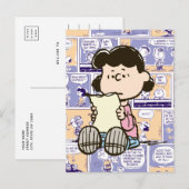 Peanuts | Lucy Comic Pattern Postkarte (Vorne/Hinten)